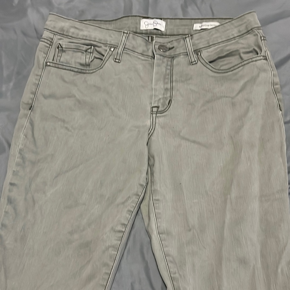 Jessica Simpson Rolled Crop Green Skinny